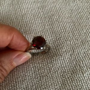 Garnet Glass Fashion Ring